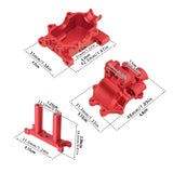 Maxbell Metal Front Gearbox Housing Gear Box Shell for 1/14 14301 14302 14303 RC Car Red