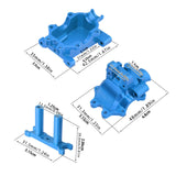 Maxbell Metal Front Gearbox Housing Gear Box Shell for 1/14 14301 14302 14303 RC Car Blue
