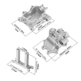 Maxbell Metal Front Gearbox Housing Gear Box Shell for 1/14 14301 14302 14303 RC Car Argent