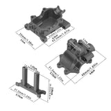Maxbell Metal Front Gearbox Housing Gear Box Shell for 1/14 14301 14302 14303 RC Car Titanium color