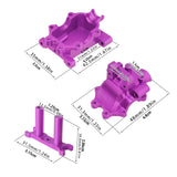 Maxbell Metal Front Gearbox Housing Gear Box Shell for 1/14 14301 14302 14303 RC Car Purple
