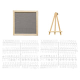Maxbell Felt Letter Board Decorative Rustic Menu Board with Stand Desktop Ornament Gray