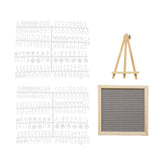 Maxbell Felt Letter Board Decorative Rustic Menu Board with Stand Desktop Ornament Gray