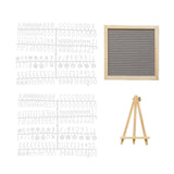 Maxbell Felt Letter Board Decorative Rustic Menu Board with Stand Desktop Ornament Gray