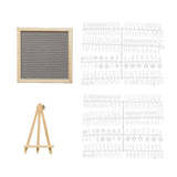 Maxbell Felt Letter Board Decorative Rustic Menu Board with Stand Desktop Ornament Gray