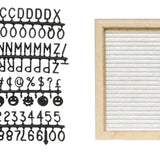 Maxbell Felt Letter Board Decorative Rustic Menu Board with Stand Desktop Ornament White