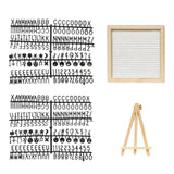 Maxbell Felt Letter Board Decorative Rustic Menu Board with Stand Desktop Ornament White