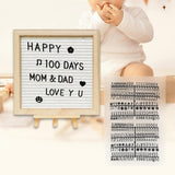 Maxbell Felt Letter Board Decorative Rustic Menu Board with Stand Desktop Ornament White