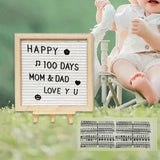 Maxbell Felt Letter Board Decorative Rustic Menu Board with Stand Desktop Ornament White