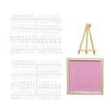 Maxbell Felt Letter Board Decorative Rustic Menu Board with Stand Desktop Ornament Pink