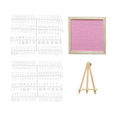 Maxbell Felt Letter Board Decorative Rustic Menu Board with Stand Desktop Ornament Pink
