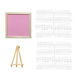 Maxbell Felt Letter Board Decorative Rustic Menu Board with Stand Desktop Ornament Pink