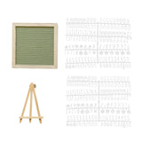Maxbell Felt Letter Board Decorative Rustic Menu Board with Stand Desktop Ornament Green