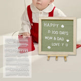 Maxbell Felt Letter Board Decorative Rustic Menu Board with Stand Desktop Ornament Green