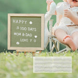 Maxbell Felt Letter Board Decorative Rustic Menu Board with Stand Desktop Ornament Green