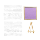 Maxbell Felt Letter Board Decorative Rustic Menu Board with Stand Desktop Ornament Purple