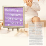 Maxbell Felt Letter Board Decorative Rustic Menu Board with Stand Desktop Ornament Purple