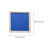 Maxbell Felt Letter Board Decorative Rustic Menu Board with Stand Desktop Ornament Blue