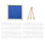 Maxbell Felt Letter Board Decorative Rustic Menu Board with Stand Desktop Ornament Blue