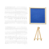 Maxbell Felt Letter Board Decorative Rustic Menu Board with Stand Desktop Ornament Blue