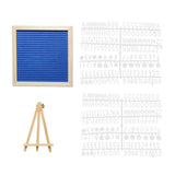 Maxbell Felt Letter Board Decorative Rustic Menu Board with Stand Desktop Ornament Blue
