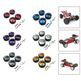Maxbell RC Wheels and Tires Wheel Rims Set Stylish M3 Wheel Nut for 144001 Red