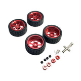 Maxbell RC Wheels and Tires Wheel Rims Set Stylish M3 Wheel Nut for 144001 Red