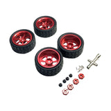 Maxbell RC Wheels and Tires Wheel Rims Set Stylish M3 Wheel Nut for 144001 Red