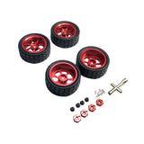 Maxbell RC Wheels and Tires Wheel Rims Set Stylish M3 Wheel Nut for 144001 Red