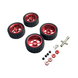 Maxbell RC Wheels and Tires Wheel Rims Set Stylish M3 Wheel Nut for 144001 Red