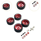 Maxbell RC Wheels and Tires Wheel Rims Set Stylish M3 Wheel Nut for 144001 Red