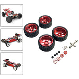 Maxbell RC Wheels and Tires Wheel Rims Set Stylish M3 Wheel Nut for 144001 Red