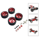 Maxbell RC Wheels and Tires Wheel Rims Set Stylish M3 Wheel Nut for 144001 Red