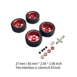 Maxbell RC Wheels and Tires Wheel Rims Set Stylish M3 Wheel Nut for 144001 Red