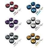 Maxbell RC Wheels and Tires Wheel Rims Set Stylish M3 Wheel Nut for 144001 Red
