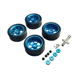 Maxbell RC Wheels and Tires Wheel Rims Set Stylish M3 Wheel Nut for 144001 Blue