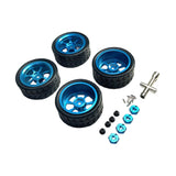 Maxbell RC Wheels and Tires Wheel Rims Set Stylish M3 Wheel Nut for 144001 Blue