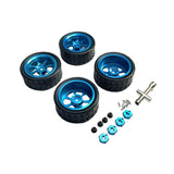 Maxbell RC Wheels and Tires Wheel Rims Set Stylish M3 Wheel Nut for 144001 Blue