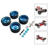 Maxbell RC Wheels and Tires Wheel Rims Set Stylish M3 Wheel Nut for 144001 Blue
