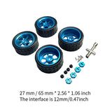 Maxbell RC Wheels and Tires Wheel Rims Set Stylish M3 Wheel Nut for 144001 Blue