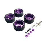 Maxbell RC Wheels and Tires Wheel Rims Set Stylish M3 Wheel Nut for 144001 Purple