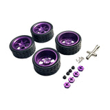 Maxbell RC Wheels and Tires Wheel Rims Set Stylish M3 Wheel Nut for 144001 Purple