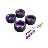 Maxbell RC Wheels and Tires Wheel Rims Set Stylish M3 Wheel Nut for 144001 Purple