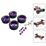Maxbell RC Wheels and Tires Wheel Rims Set Stylish M3 Wheel Nut for 144001 Purple