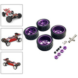 Maxbell RC Wheels and Tires Wheel Rims Set Stylish M3 Wheel Nut for 144001 Purple