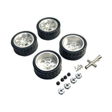Maxbell RC Wheels and Tires Wheel Rims Set Stylish M3 Wheel Nut for 144001 Silver