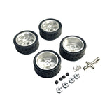 Maxbell RC Wheels and Tires Wheel Rims Set Stylish M3 Wheel Nut for 144001 Silver