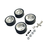 Maxbell RC Wheels and Tires Wheel Rims Set Stylish M3 Wheel Nut for 144001 Silver