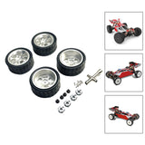 Maxbell RC Wheels and Tires Wheel Rims Set Stylish M3 Wheel Nut for 144001 Silver