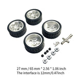 Maxbell RC Wheels and Tires Wheel Rims Set Stylish M3 Wheel Nut for 144001 Silver
